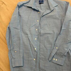 Apt 9 Mens Blue Dress Shirt